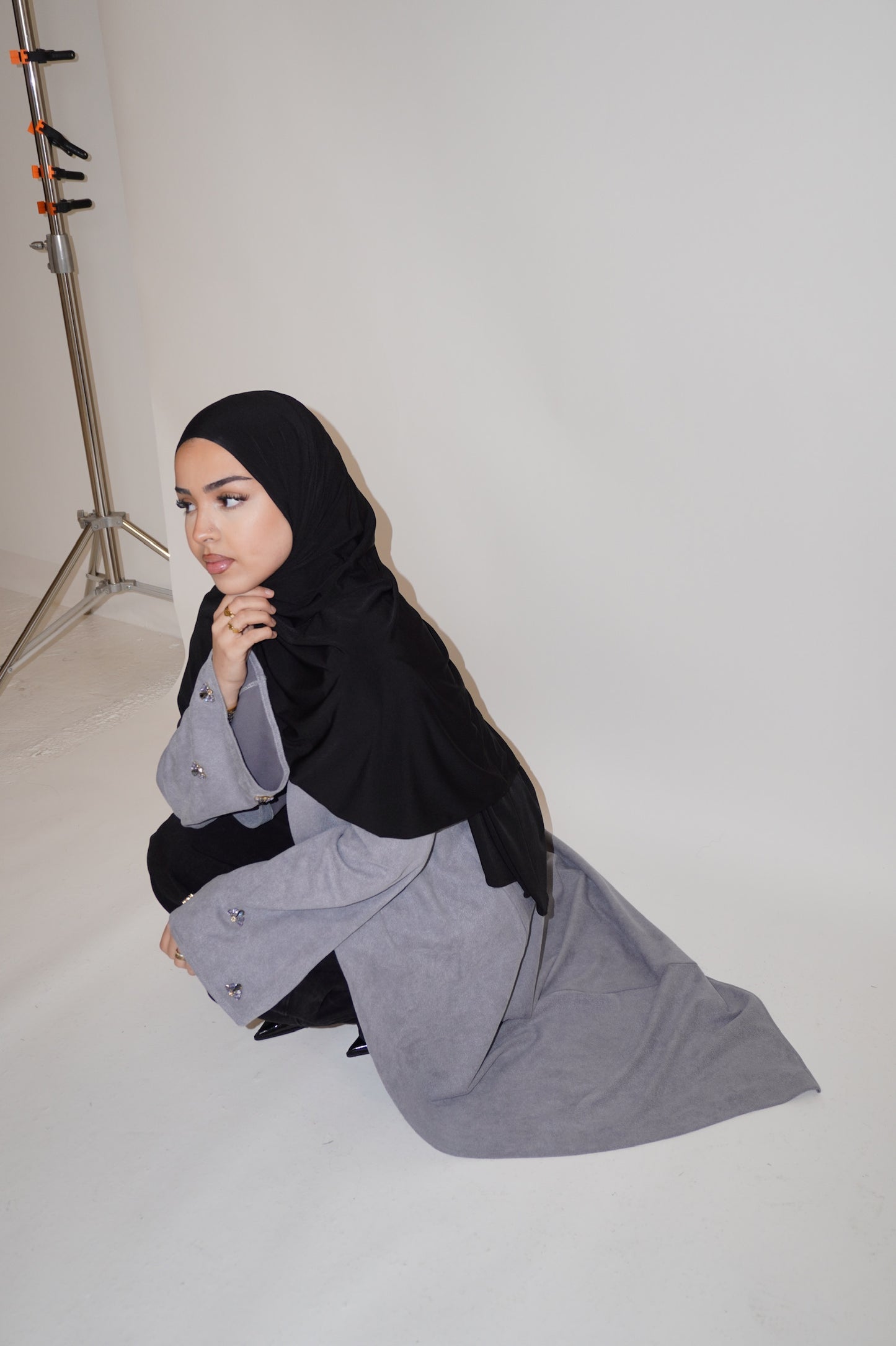 Grey Abaya